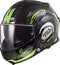 LS2 Helmets Motorcycles & Powersports Helmet's Modular Valiant (Black Light Green (Glow in the Dark), X-Large)