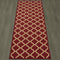 Ottomanson Ottohome Collection Contemporary Morrocan Trellis Design Non-Skid (Non-Slip) Rubber Backing Runner Rug, 20" X 59", Red