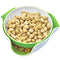 HIRALIY Double Dish Pedestal Serving Snack Dish For Peanuts Pistachios Cherries Edamame Fruits Candy Snacks, Green