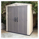 HEATAPPLY Outdoor 3 x 6-ft Storage Shed in Taupe Brown Polypropylene