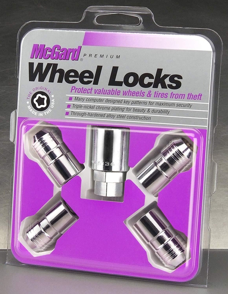 McGard 24215 Chrome M14 x 1.5 Thread Size Cone Seat Wheel Lock Set, (Set of 4)