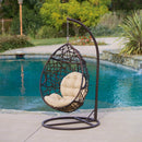 Christopher Knight Home 239197 | Outdoor Wicker Tear Drop Hanging Chair | in Brown
