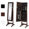 Best Choice Products Mirrored Jewelry Cabinet Armoire w/ Stand Rings, Necklaces, Bracelets - Black