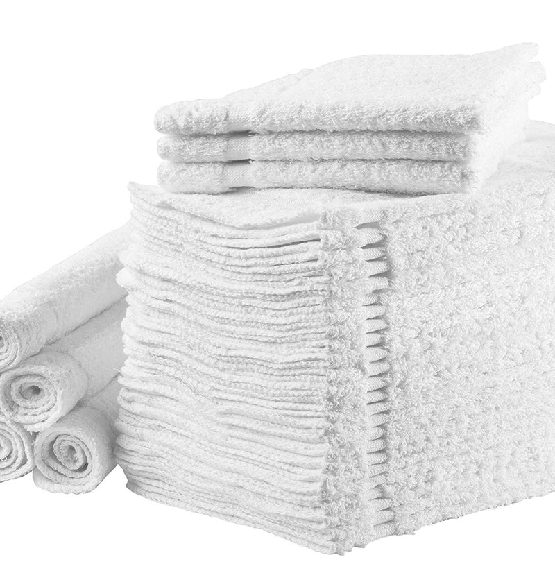 Alurri Bath Mat - 2 Pack - Machine Washable Cotton BathMats - Quick Dry Shower/Bathtub Step Out Bath Rug - Soft, Plush & Super Absorbent - Hotel, Spa Bathroom Floor Towel Mat (20x30, Washcloth)