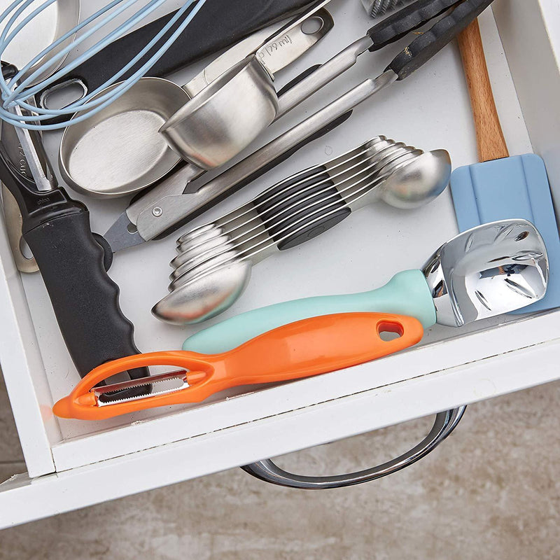 Spring Chef Magnetic Measuring Spoons Set, Dual Sided, Stainless Steel, Fits in Spice Jars, Set of 8