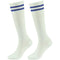 Youth Soccer Socks Fasoar Teens Knee High Football Socks Long Striped Rugby Tube Socks 2/6/10 Pairs