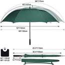 G4Free 54 62 68 inch Extra Large Windproof Golf Umbrella UV Protection Automatic Open Double Canopy Vented Sun Rain Umbrella Oversize Stick Umbrellas