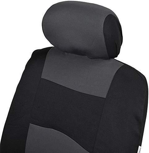 BDK OS-309-BG Polypro Black/Car Seat Cover, Easy Wrap Two-Tone Accent for Auto, Split Bench, Tan Beige