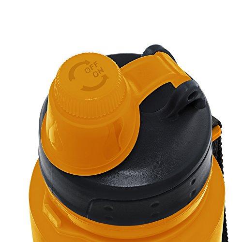 Nomader Collapsible Water Bottle - Leak Proof Twist Cap - BPA Free, 22 oz