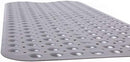 tike smart Extra-Long Non-Slip Bathtub Mat 39”x16” (for Smooth/Non-Textured Tubs Only) Safe, Clean, Anti-Bacterial, Machine-Washable, Superior Grip&Drainage, Vinyl Bath Mat, Opaque Gray (Grey) …