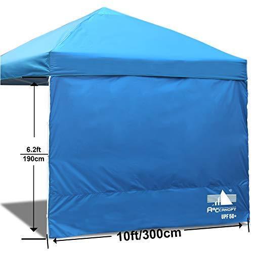 ABCCANOPY Instant Canopy SunWall (15+Colors) for 10x10 Feet, 10x20 Feet Straight Leg pop up Canopy, 1 Pack Sidewall Only, White