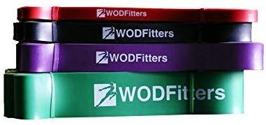 WODFitters Pull Up Assistance Bands - Stretch Resistance Band - Mobility Band - Powerlifting Bands, Durable Workout/Exercise Bands - Single Band or Set