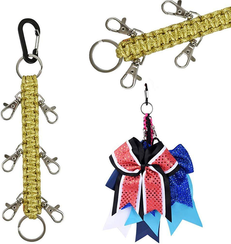 DEEKA Paracord Handmade Cheer Bows Holder for Cheerleading Teen Girls High School College Sports