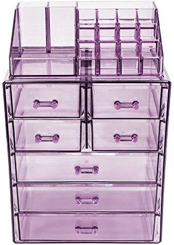 Sorbus Acrylic Cosmetic Makeup and Jewelry Storage Case Display-Spacious Design-for Bathroom, Dresser, Vanity and Countertop (4 Large, 2 Small Drawers, Clear)