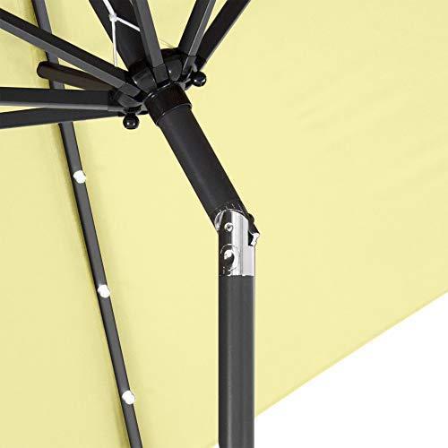 Best Choice Products 10-Foot Solar Powered Aluminum Polyester LED Lighted Patio Umbrella w/Tilt Adjustment and Fade-Resistant Fabric, Green