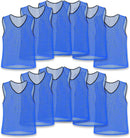 Unlimited Potential Nylon Mesh Scrimmage Team Practice Vests Pinnies Jerseys Bibs for Children Youth Sports Basketball, Soccer, Football, Volleyball (Pack of 12)