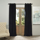 Half Price Drapes VPCH-184005-108-GRBO Signature Grommet Blackout Velvet Curtain, Natural Grey, 50 X 108