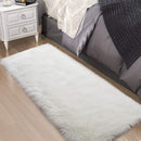 PAGISOFE Soft Faux Sheepskin Fluffy Rugs for Bedroom Kids Room, High Pile Faux Fur Area Rug Bedside Floor Carpet Photography, 3x5 Feet Rectangular Grey