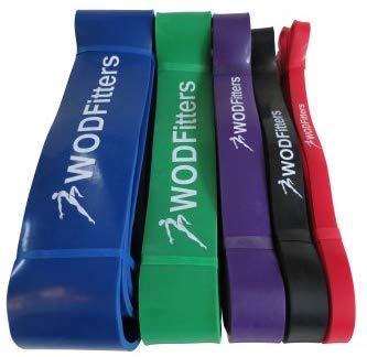 WODFitters Pull Up Assistance Bands - Stretch Resistance Band - Mobility Band - Powerlifting Bands, Durable Workout/Exercise Bands - Single Band or Set