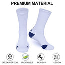 DISILE Elite Basketball Socks, Cushioned Dri-Fit Athletic Crew Socks - Thick Sports Socks For Men & Women