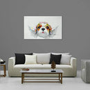 Bignut Art Funny Animal Oil Painting Hand Painted Cute Angel Dog Wall Art on Canvas Framed Wall Decor for Living Room Bedroom Office (18x30 Inches, Angel Dog)