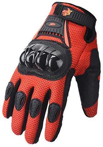 Street Bike Full Finger Motorcycle Gloves 09 (Large, black)