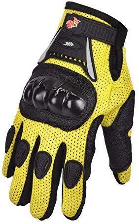 Street Bike Full Finger Motorcycle Gloves 09 (Large, black)