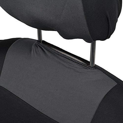 BDK OS-309-BG Polypro Black/Car Seat Cover, Easy Wrap Two-Tone Accent for Auto, Split Bench, Tan Beige