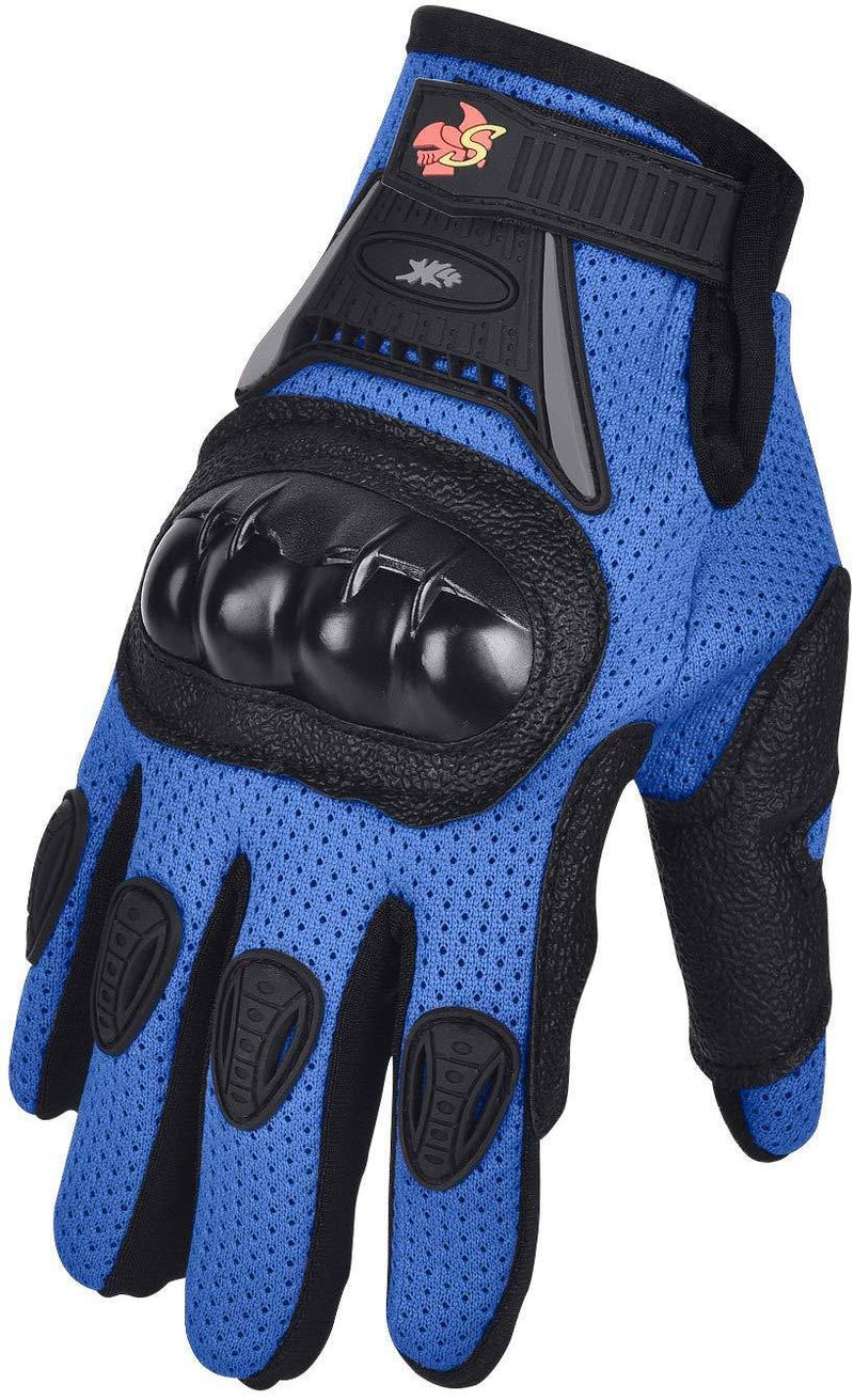 Street Bike Full Finger Motorcycle Gloves 09 (Large, black)