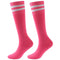 Youth Soccer Socks Fasoar Teens Knee High Football Socks Long Striped Rugby Tube Socks 2/6/10 Pairs