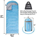 EMONIA Camping Sleeping Bag, 3 Season Waterproof Outdoor Hiking Backpacking Sleeping Bag Perfect for Traveling,Lightweight Portable Envelope Sleeping Bags