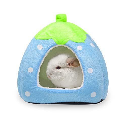 Spring Fever Small Big Animal Strawberry Guinea Pigs Rabbit Dog Cat Puppy Pet Fleece House Indoor Water Resistant Beds