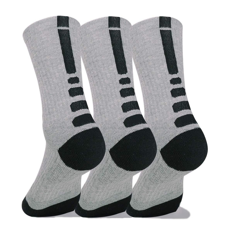 DISILE Elite Basketball Socks, Cushioned Dri-Fit Athletic Crew Socks - Thick Sports Socks For Men & Women