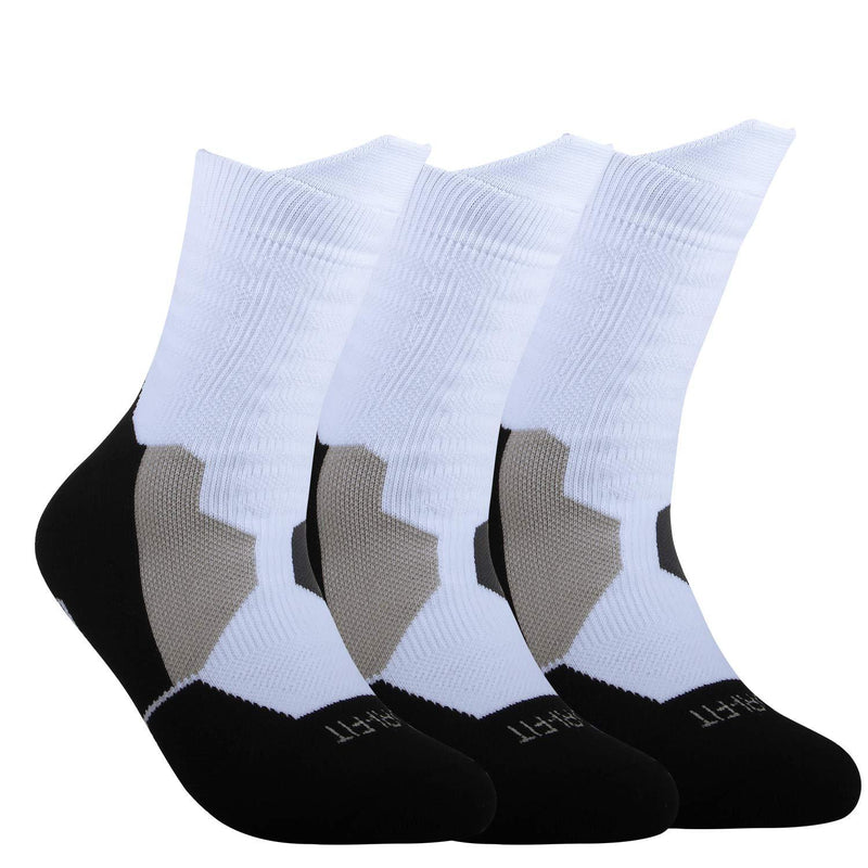 DISILE Elite Basketball Socks, Cushioned Dri-Fit Athletic Crew Socks - Thick Sports Socks For Men & Women