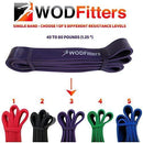 WODFitters Pull Up Assistance Bands - Stretch Resistance Band - Mobility Band - Powerlifting Bands, Durable Workout/Exercise Bands - Single Band or Set