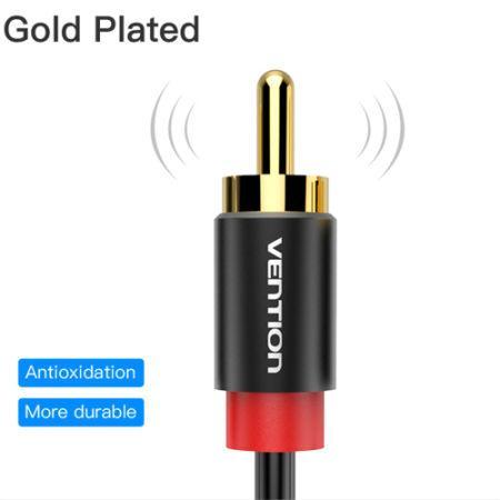VENTION Type-C to Dual RCA Audio Cable Male to Male Gold- plated Aux Auxiliary Stereo Y Splitter Adapter Cord for USB C Devices Le TV MacBook Connect Speaker Amplifier (1.6Ft/ 0.5m)